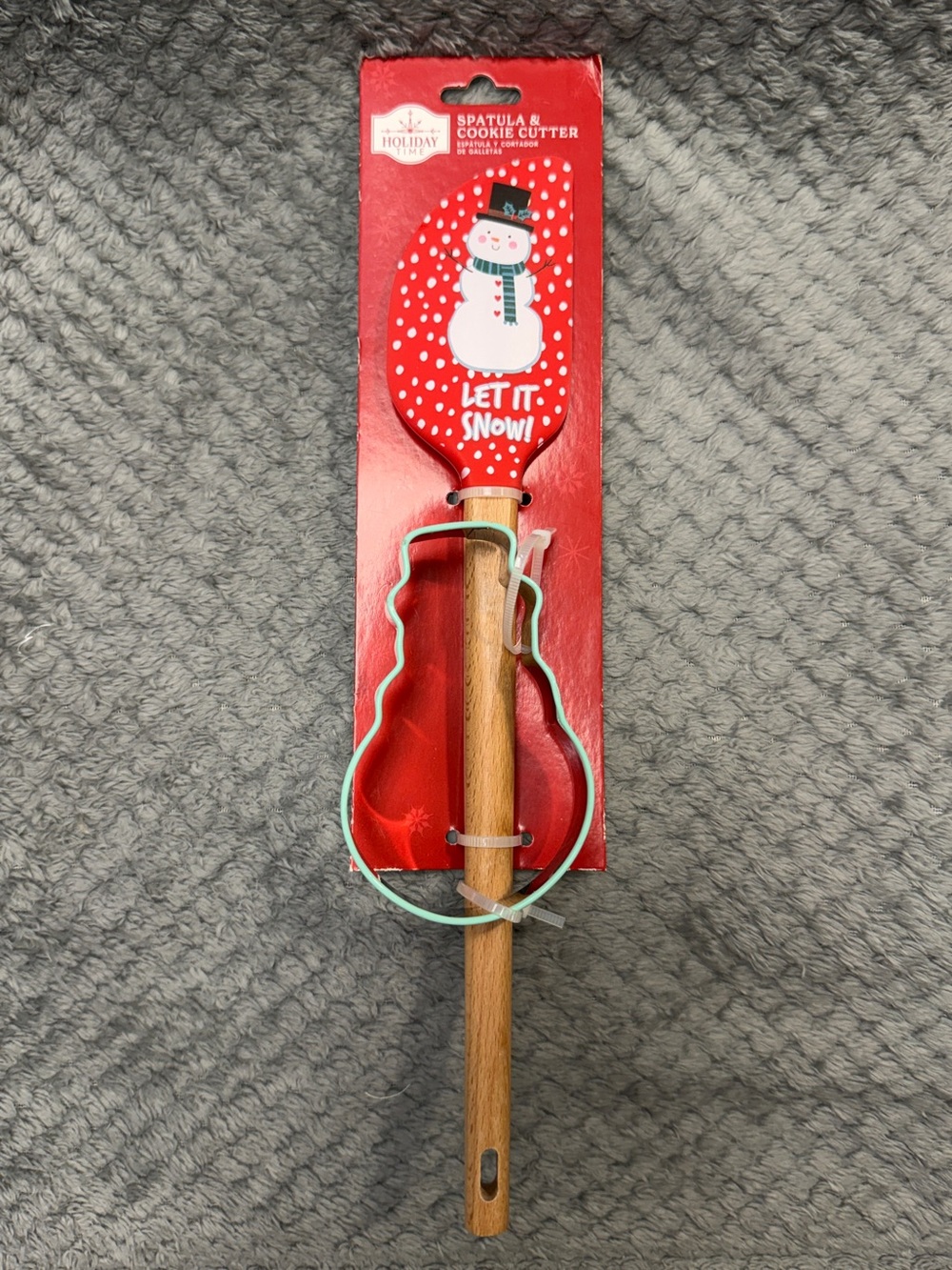 New Holiday Time Spatula & Snowman Cookie Cutter Set- Let It Snow Heat Resistant